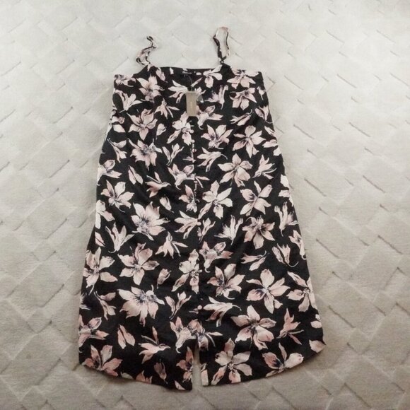 Madewell Button-Front Slip Dress in Winter Orchid Womens 2 Floral Multi Color - Picture 1 of 12